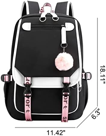 MQUN ruksak Torba za Laptop Školska torba muškarci žene sa USB punjačem i Portom za slušalice povremeni ruksak vanjski ruksak