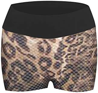 Ilugu Leopard Štampanje Ženski hip struk trčanje joga fitness dizanje visokog sportskih kratkih hlača