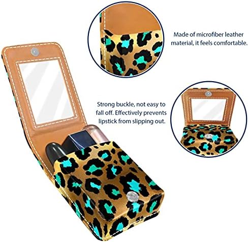 Mini ruž za usne sa ogledalom za torbicu, organizacija prijenosnog držača futrole Zlatnog Leoparda
