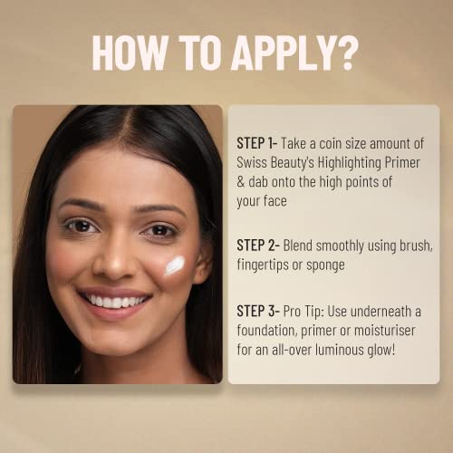 Swiss Beauty Highlighting Primer za lice, zlatna nijansa, 30 ml