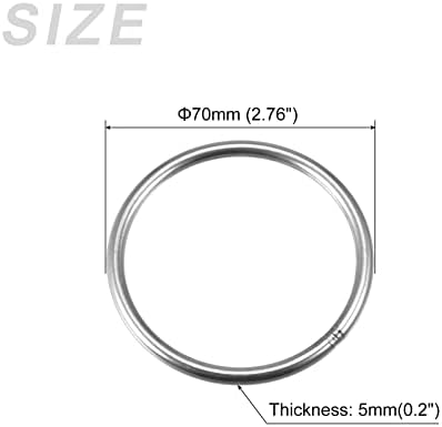 METALLIXITY 304 O prstenovi od nerđajućeg čelika 6kom, zavareni okrugli prsten - za viseće predmete