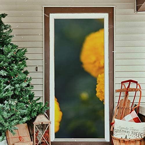 ENEVOTX dekorativna prednja vrata Beautifui Bright Marigold Flower Boy vrata dekor izdržljiva tkanina vrata zid & nbsp;poklopac multi size štitnik za vrata za uređenje spavaće sobe kućne kuhinje