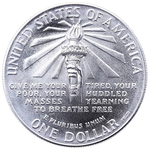 1986. P Statut Sloborte Ellis Island Silver Commemorativni dolar 1 BRILLIANT NEMIRKRUKTIRANI US MINT MINT