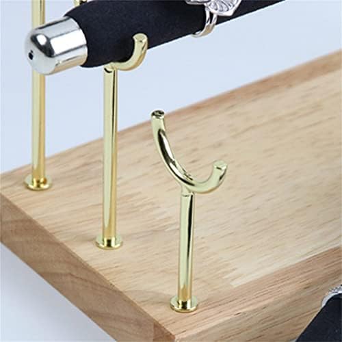 ZSEDP Crni baršun 3-slojna narukvica narukvica nakit stalak za izlaganje drvena narukvica sat Narukvica stalak za odlaganje