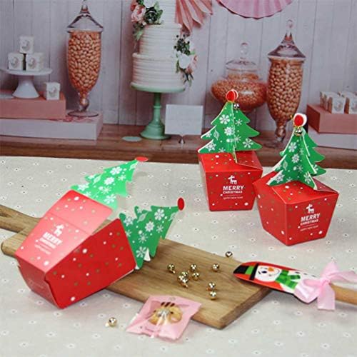 Toyvian 25kom slatka Božić Poklon voće bombona kutija za vjenčanje Božić festival party torbe Poklon kutija drvo dizajn