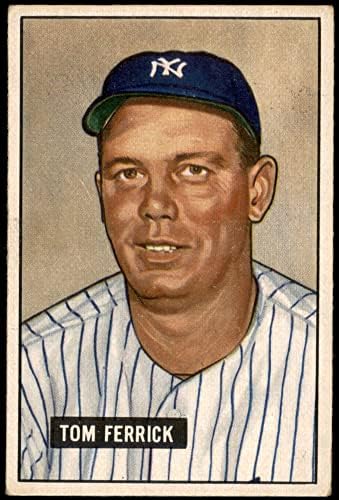 1951 Bowman 182 Tom Ferrick New York Yankees VG / Ex + Yankees