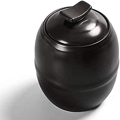 Keramika ručno izrađena keramička kanistra URNS za odrasle sa pogrebne urne za ručno izrađene visoke temperature ispaljuju keramike za brtvljenje vlage otporne na kremaciju urne za malu količinu ljudskih pepela, crne staklenke