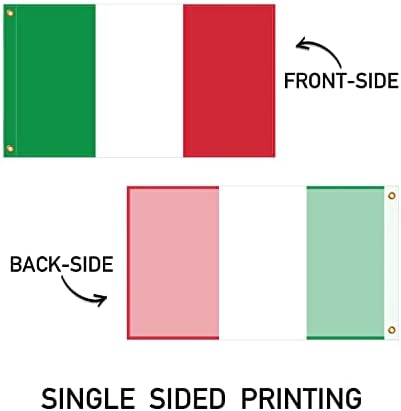 Banner Buzz čine ga vidljivom Italijom Zastava Pletene tkanine 90 GSM - Lagane, svijetle i živopisne boje, mesingani Gromplets Koristite