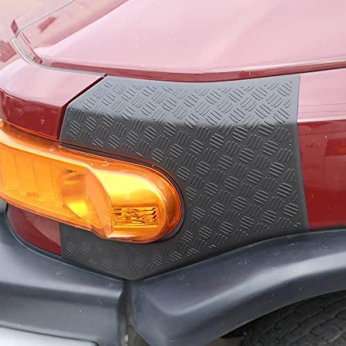 Llkuang Car Crna karodarska oklopa Vanjska kaubra obuhvaća bočne kutne straže za Toyota FJ Cruiser 2007-2021, farovi ABS haud bočne obloge - 1 par