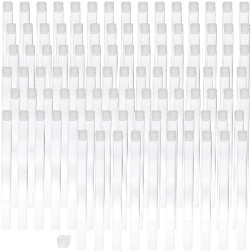 Beadsmith jasne Plastične cijevi-6 x.5 inčni trg cijevi-stan kape-koristiti za perle, soli za kupanje, vjenčanje & Party Favors, kuće ili kancelarije-torba 100
