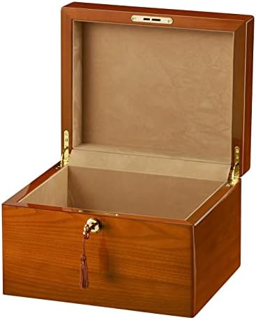 HOWARD MILLER PROVOTION II Hrast Yorkshire URN kutija 800-102 - Hrast Yorkshire Finish, odaberite Tvrduća i furnir, Velvet obloženi interijer, Mesing Got Key, Drveno kutije za odlaganje