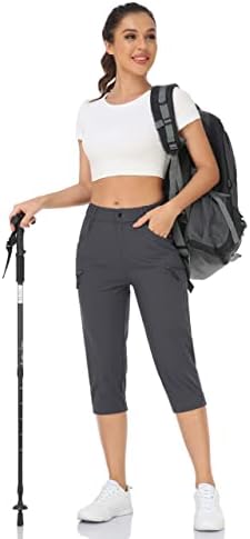 Pješačke hlače za žene Lagani na otvorenom Cargo Capri za atletski casual sa upf 50 brzih džepova za sušenje