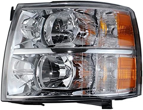Levanlight sklop farova kompatibilan sa 2007-2013 Chevy Chevrolet Silverado 1500 2500 3500 prednjom lampom sa hromiranim kućištem/prozirnim