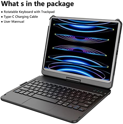 IPad Air 5th generacija 2022 s tastaturom - Smart TrackPad, 360 ° Rotirable - Touchpad iPad Air 4th Generiration futrola sa tastaturom