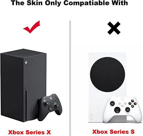 Naljepnica za kožu za Xbox serije X Konzola i kontroleri, video igara konzola Vinilna naljepnica Zaštitna omota kompatibilna sa Microsoft