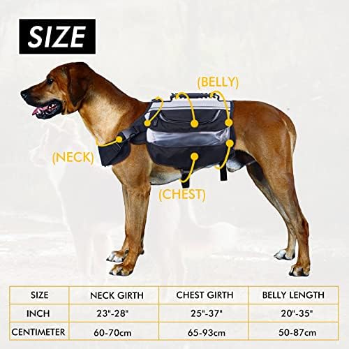 Lotmusic Psinski ruksak, na otvorenom pas sedla sa pasama sa psećim kabelskim snovima i bočnim džepovima za srednje i velike pse,