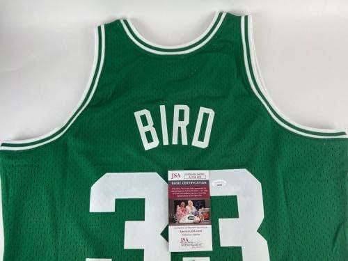 Larry Bird potpisan autogramirani 1985-86 Mitchell & Ness Jersey JSA & Bird Hologram - autogramirani NBA dresovi