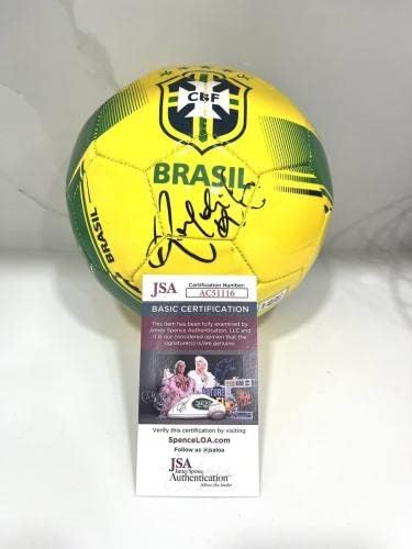 Ronaldinho ručna potpisana Brazil Brasil Soccer Ball JSA CERT - AUTOGREM Fudbalske loptice