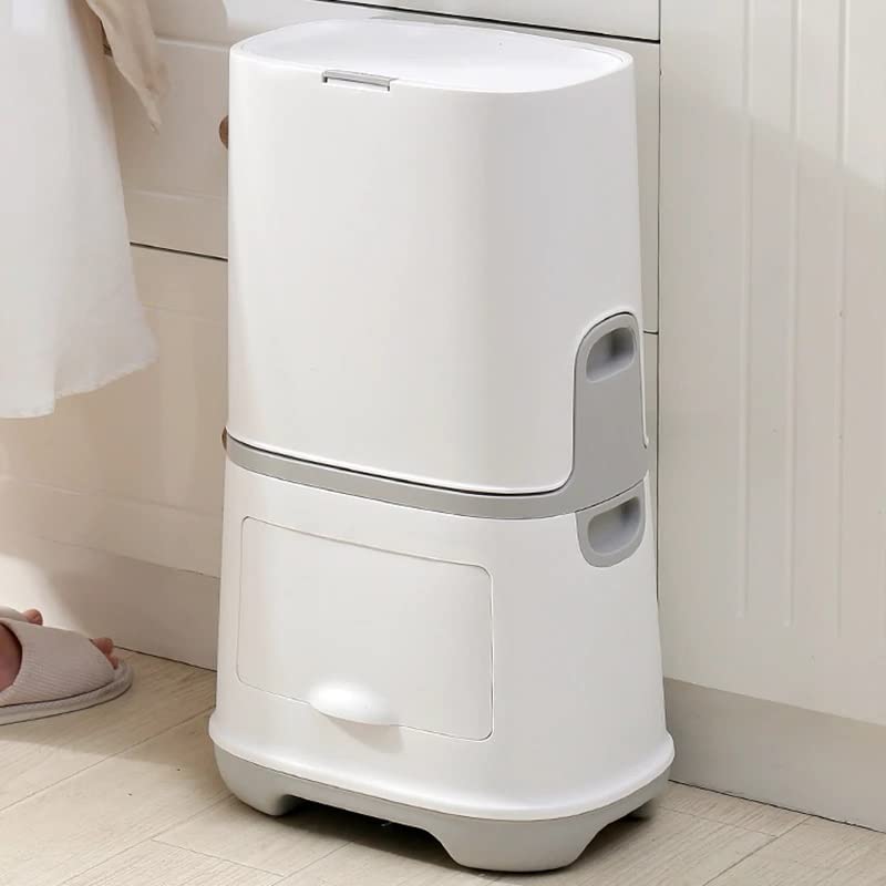 MXiaoxia Velika kuhinjska smeća može reciklirati dvostruko sloj stopalo za nogu kapka može kupatilo kupatilo za suho mokro odvajanje