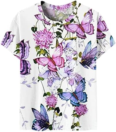 Ženske grafičke majice kratkih rukava Trendi bluza cvjetni tiskani TOP HOLDY CALESTE majice za ljeto 2023