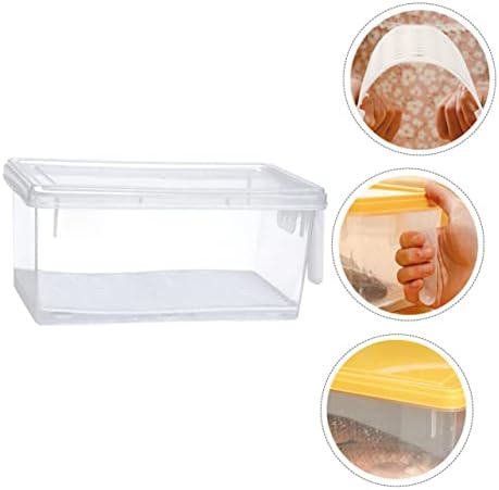 Zerodeko kutija za frižider sa 1 kom odeljkom prozirna posuda sa poklopcem kontejneri za hleb Organizator posuda za žitarice sa poklopcem