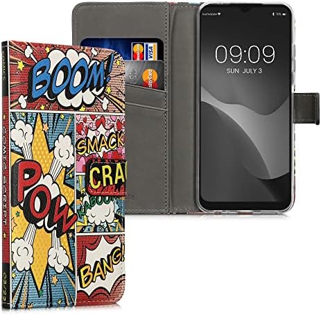 kwmobile torbica za novčanik kompatibilna sa Samsung Galaxy A22 5G - futrolom od umjetne kože-simboli stripova višebojni